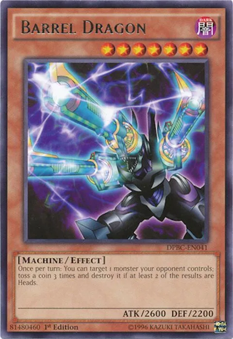 Barrel Dragon DPBC-EN041 Yu-Gi-Oh card from Duelist Pack: Battle City