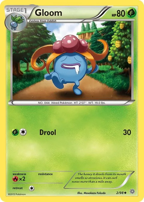Gloom #2/98 Reverse Holofoil Pokémon card from XY - Ancient Origins
