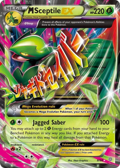 M Sceptile EX #8/98 Holofoil Pokémon card from XY - Ancient Origins