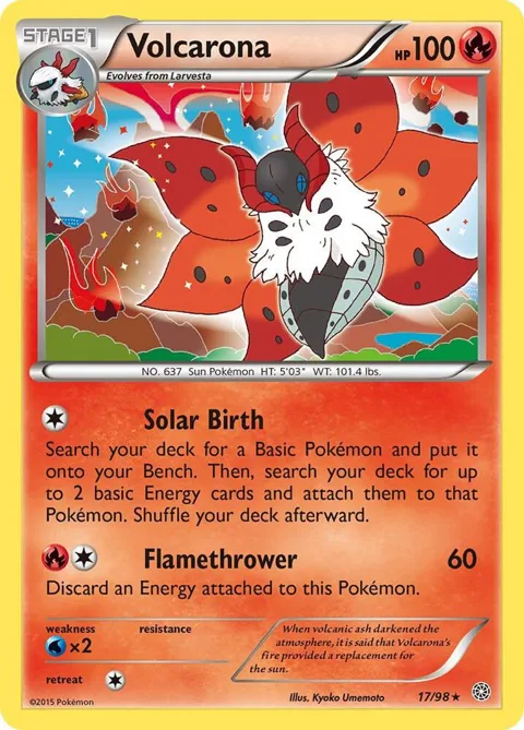Volcarona 17 #17/98 Holofoil Pokémon card from XY - Ancient Origins