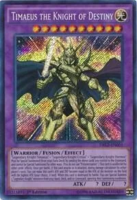 Timaeus the Knight of Destiny DRL2-EN001 Yu-Gi-Oh card from Dragons of Legend 2