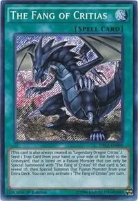 The Fang of Critias DRL2-EN006 Yu-Gi-Oh card from Dragons of Legend 2