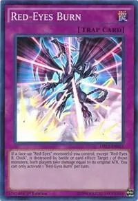 Red-Eyes Burn DRL2-EN021 Yu-Gi-Oh card from Dragons of Legend 2