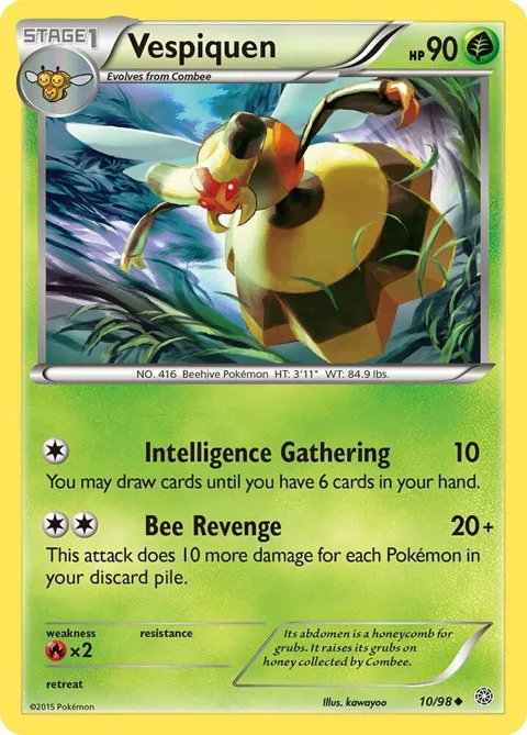 Vespiquen 10 #10/98 Pokémon card from XY - Ancient Origins