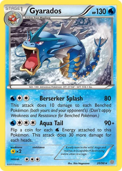 Gyarados 20 #20/98 Pokémon card from XY - Ancient Origins