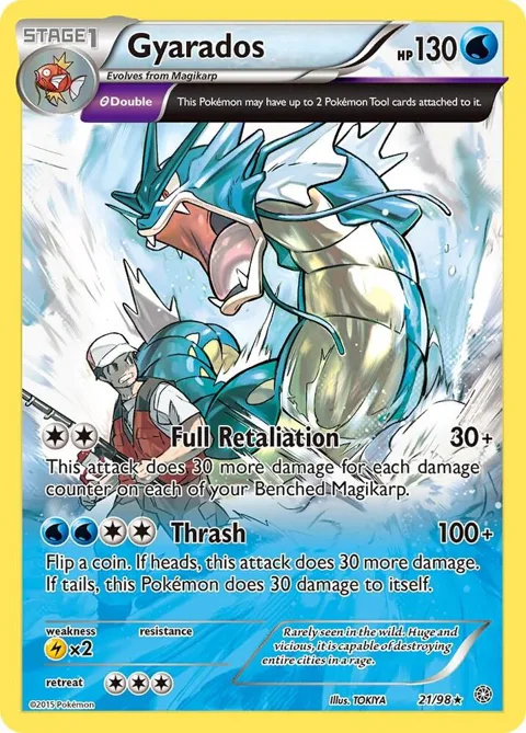Gyarados 21 #21/98 Holofoil Pokémon card from XY - Ancient Origins