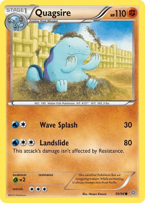Quagsire #39/98 Pokémon card from XY - Ancient Origins