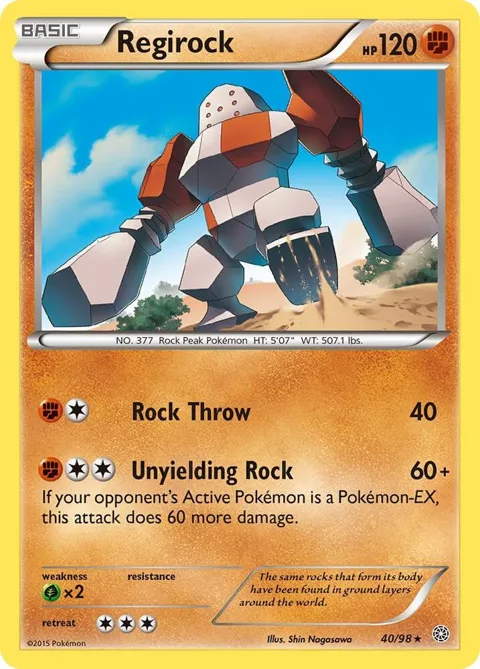 Regirock #40/98 Reverse Holofoil Pokémon card from XY - Ancient Origins
