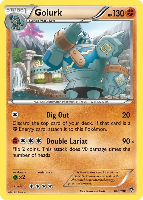 Golurk 41 #41/98 Pokémon card from XY - Ancient Origins