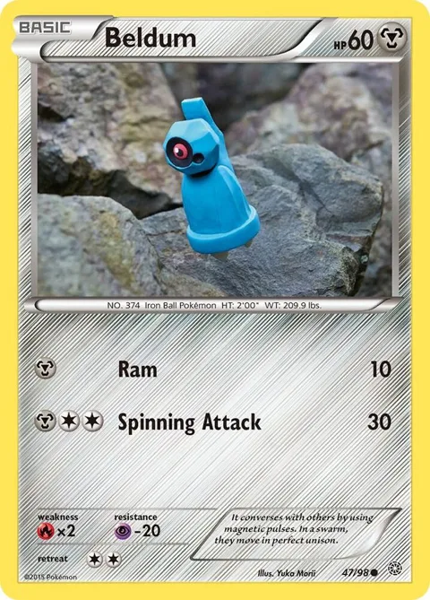 Beldum #47/98 Pokémon card from XY - Ancient Origins