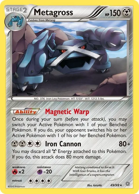 Metagross 49 #49/98 Reverse Holofoil Pokémon card from XY - Ancient Origins