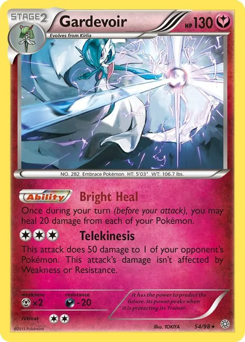 Gardevoir #54/98 Holofoil Pokémon card from XY - Ancient Origins