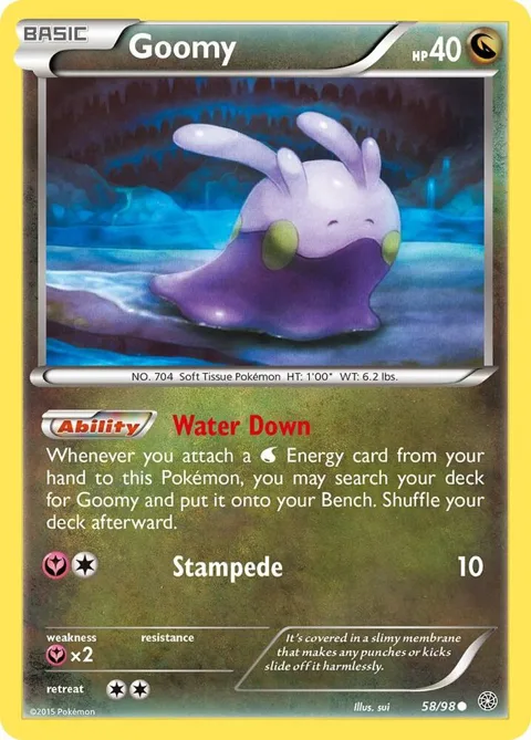 Goomy #58/98 Pokémon card from XY - Ancient Origins