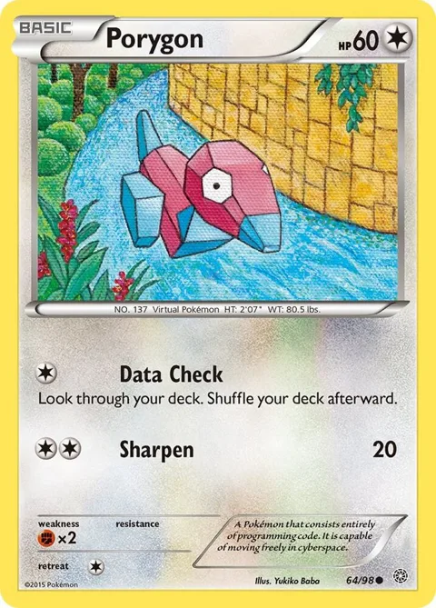 Porygon #64/98 Reverse Holofoil Pokémon card from XY - Ancient Origins