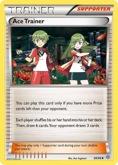 Ace Trainer #69/98 Reverse Holofoil Pokémon card from XY - Ancient Origins