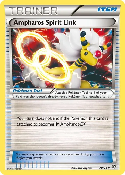 Ampharos Spirit Link #70/98 Pokémon card from XY - Ancient Origins