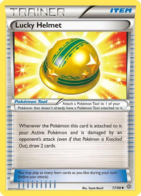 Lucky Helmet #77/98 Reverse Holofoil Pokémon card from XY - Ancient Origins