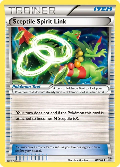 Sceptile Spirit Link #80/98 Reverse Holofoil Pokémon card from XY - Ancient Origins