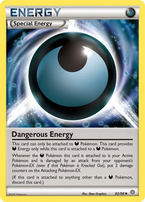 Dangerous Energy #82/98 Reverse Holofoil Pokémon card from XY - Ancient Origins