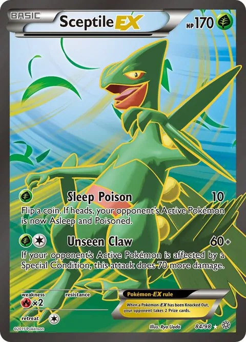 Sceptile EX 84 Full Art #84/98 Holofoil Pokémon card from XY - Ancient Origins