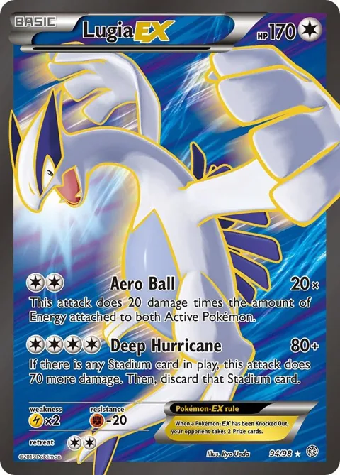 Lugia EX 94 Full Art #94/98 Holofoil Pokémon card from XY - Ancient Origins