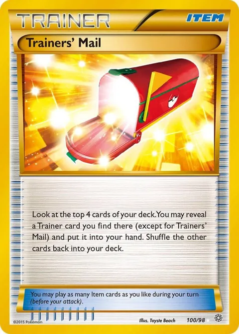 Trainers' Mail Secret Rare #100/98 Holofoil Pokémon card from XY - Ancient Origins