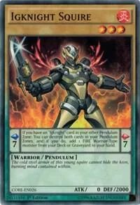 Igknight Squire CORE-EN026 1st Edition Yu-Gi-Oh card from Clash of Rebellions