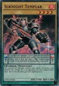 Igknight Templar CORE-EN028 Yu-Gi-Oh card from Clash of Rebellions