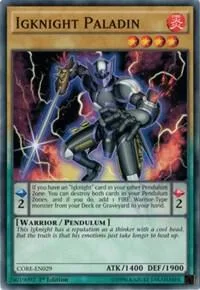 Igknight Paladin CORE-EN029 1st Edition Yu-Gi-Oh card from Clash of Rebellions