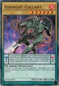 Igknight Gallant CORE-EN031 Unlimited Yu-Gi-Oh card from Clash of Rebellions