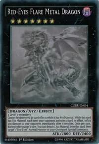 Red-Eyes Flare Metal Dragon Ghost Rare CORE-EN054 1st Edition Yu-Gi-Oh card from Clash of Rebellions