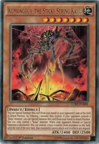 Kumongous, the Sticky String Kaiju CORE-EN088 1st Edition Yu-Gi-Oh card from Clash of Rebellions