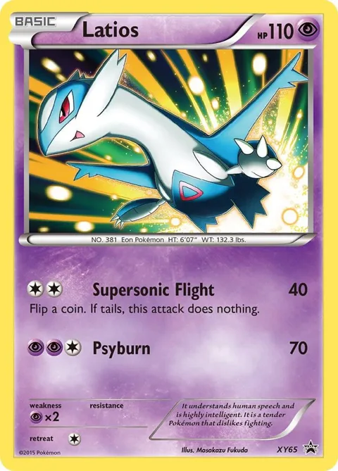 Latios #XY65 Holofoil Pokémon card from XY Promos