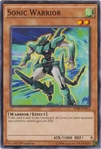 Sonic Warrior SDSE-EN012 Yu-Gi-Oh card from Structure Deck: Synchron Extreme