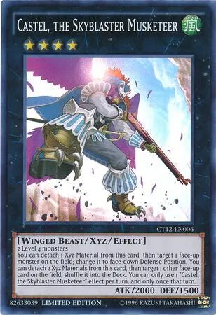 Castel, the Skyblaster Musketeer CT12-EN006 Yu-Gi-Oh card from 2015 Mega-Tins
