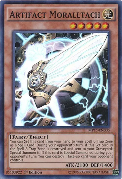 Artifact Moralltach MP15-EN006 Yu-Gi-Oh card from 2015 Mega-Tins Mega Pack