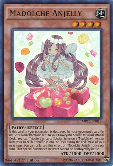 Madolche Anjelly MP15-EN019 Yu-Gi-Oh card from 2015 Mega-Tins Mega Pack