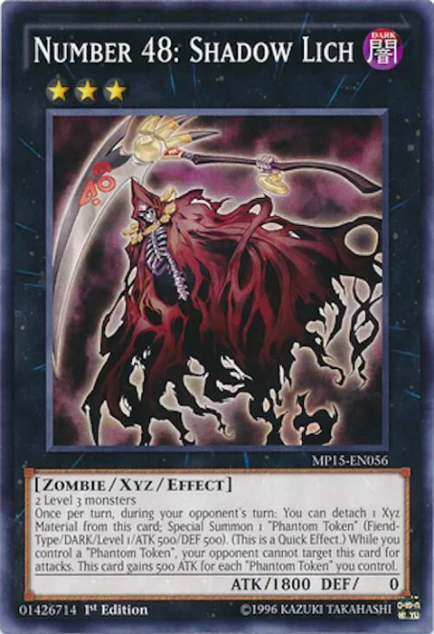 Number 48: Shadow Lich MP15-EN056 Yu-Gi-Oh card from 2015 Mega-Tins Mega Pack