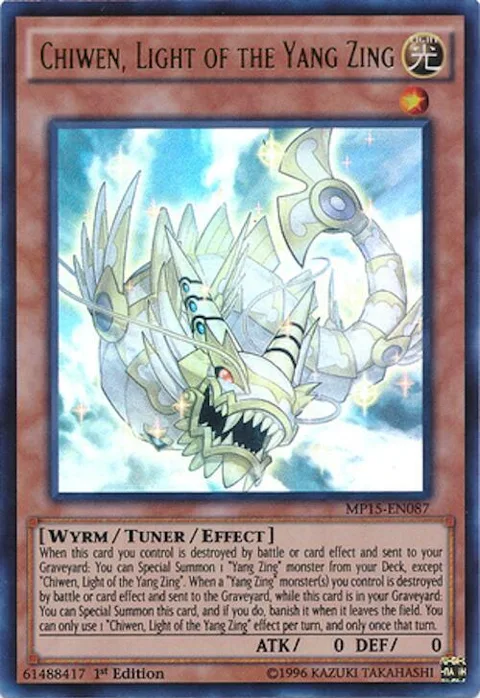 Chiwen, Light of the Yang Zing MP15-EN087 Yu-Gi-Oh card from 2015 Mega-Tins Mega Pack