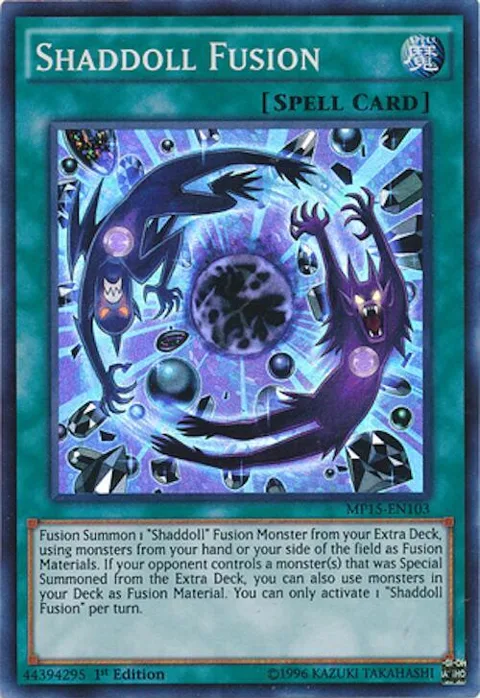 Shaddoll Fusion MP15-EN103 Yu-Gi-Oh card from 2015 Mega-Tins Mega Pack