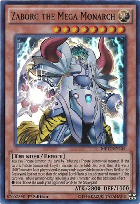 Zaborg the Mega Monarch MP15-EN154 Yu-Gi-Oh card from 2015 Mega-Tins Mega Pack