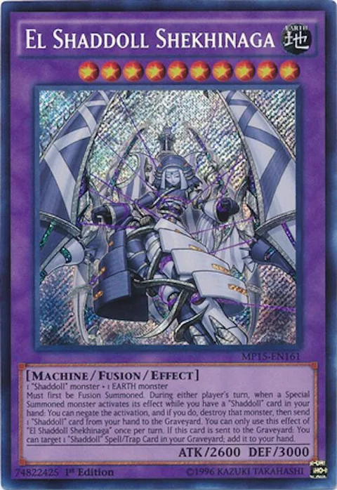 El Shaddoll Shekhinaga MP15-EN161 Yu-Gi-Oh card from 2015 Mega-Tins Mega Pack