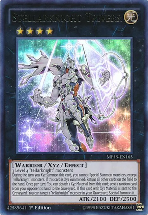 Stellarknight Triverr MP15-EN165 Yu-Gi-Oh card from 2015 Mega-Tins Mega Pack