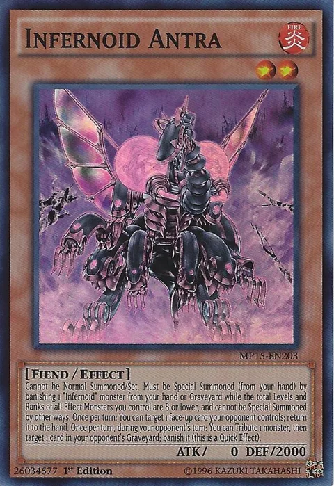 Infernoid Antra MP15-EN203 Yu-Gi-Oh card from 2015 Mega-Tins Mega Pack