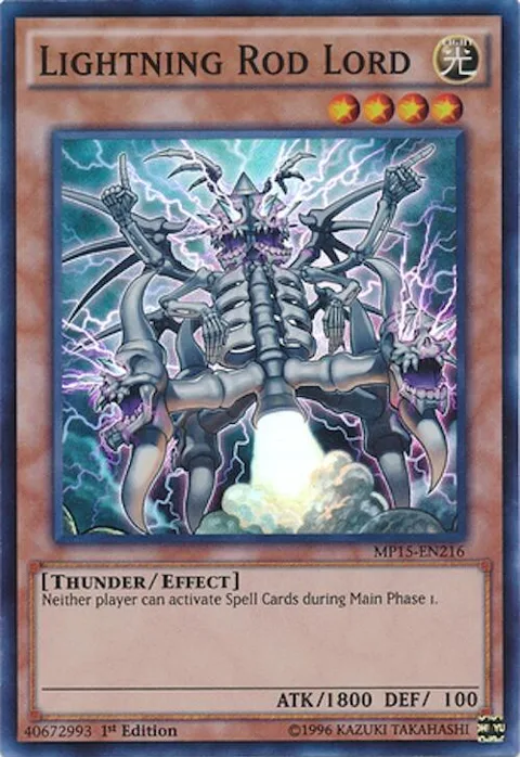 Lightning Rod Lord MP15-EN216 Yu-Gi-Oh card from 2015 Mega-Tins Mega Pack