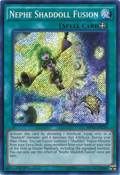 Nephe Shaddoll Fusion MP15-EN230 Yu-Gi-Oh card from 2015 Mega-Tins Mega Pack