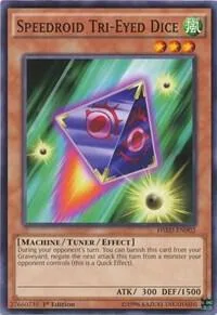 Speedroid Tri-Eyed Dice HSRD-EN002 Yu-Gi-Oh card from High-Speed Riders