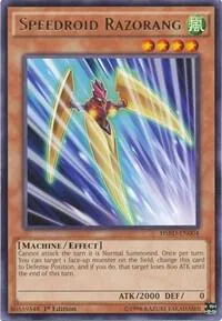 Speedroid Razorang HSRD-EN004 Yu-Gi-Oh card from High-Speed Riders