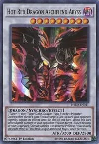 Hot Red Dragon Archfiend Abyss HSRD-EN041 Yu-Gi-Oh card from High-Speed Riders