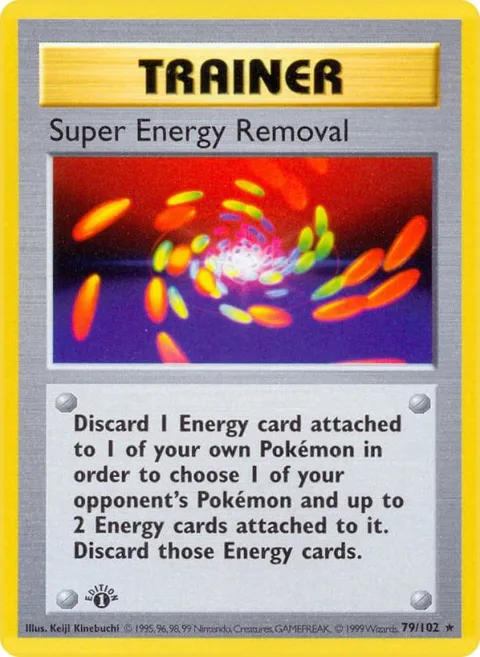 Super Energy Removal #079/102 Unlimited Pokémon card from Base Set (Shadowless)